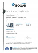 ISO 45001:2018 Zertifikat für das Arbeitsschutzmanagementsystem